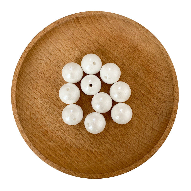 Wholesale 50pcs/pack 15MM Fine Shiny Silicone Round Beads